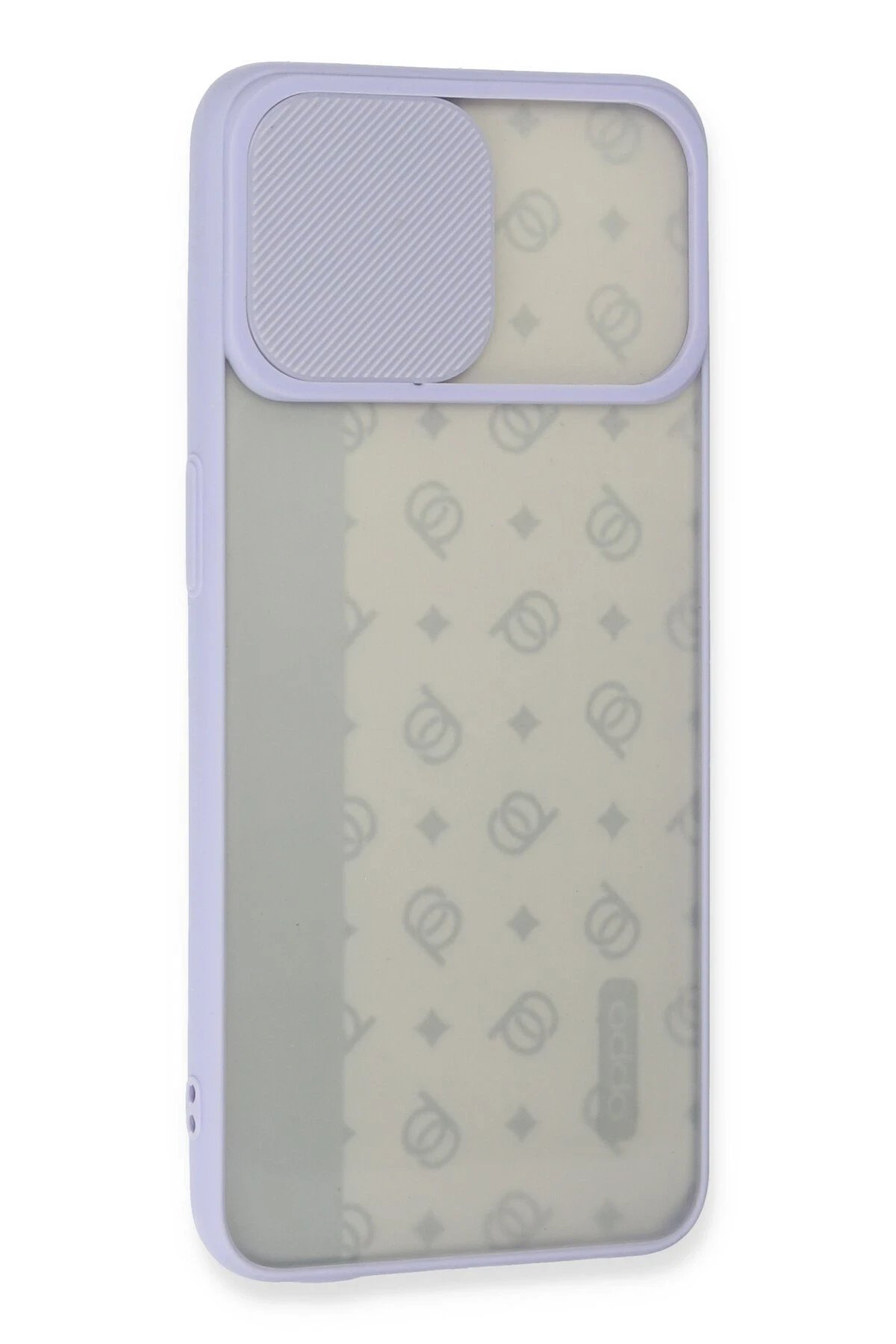 Newface Oppo Reno 4 Lite Kılıf Palm Buzlu Kamera Sürgülü Silikon - Lila