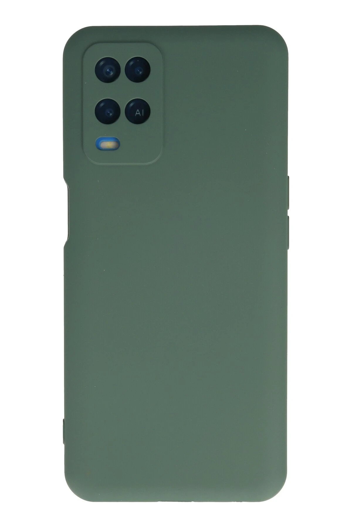 Newface Oppo A54 4G Kılıf Nano içi Kadife Silikon - Koyu Yeşil