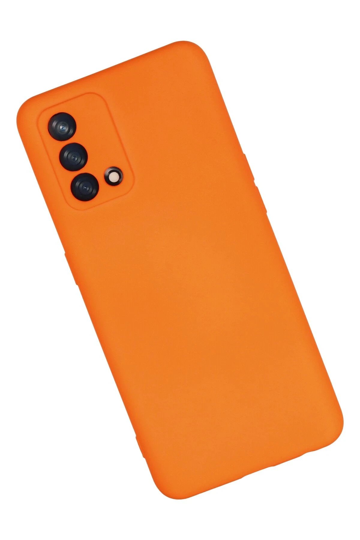 Newface Oppo A74 4G Kılıf Nano içi Kadife Silikon - Turuncu