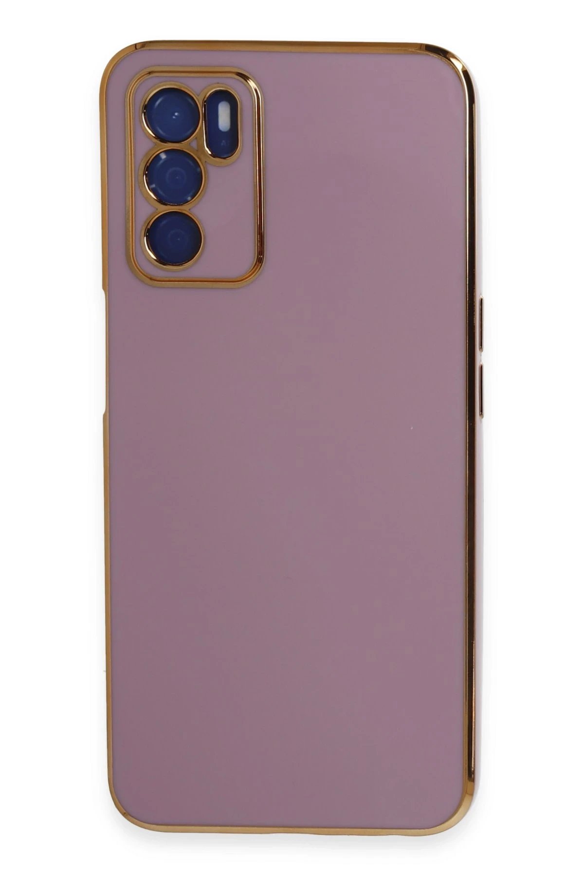 Newface Oppo A16 Kılıf Volet Silikon - Mor