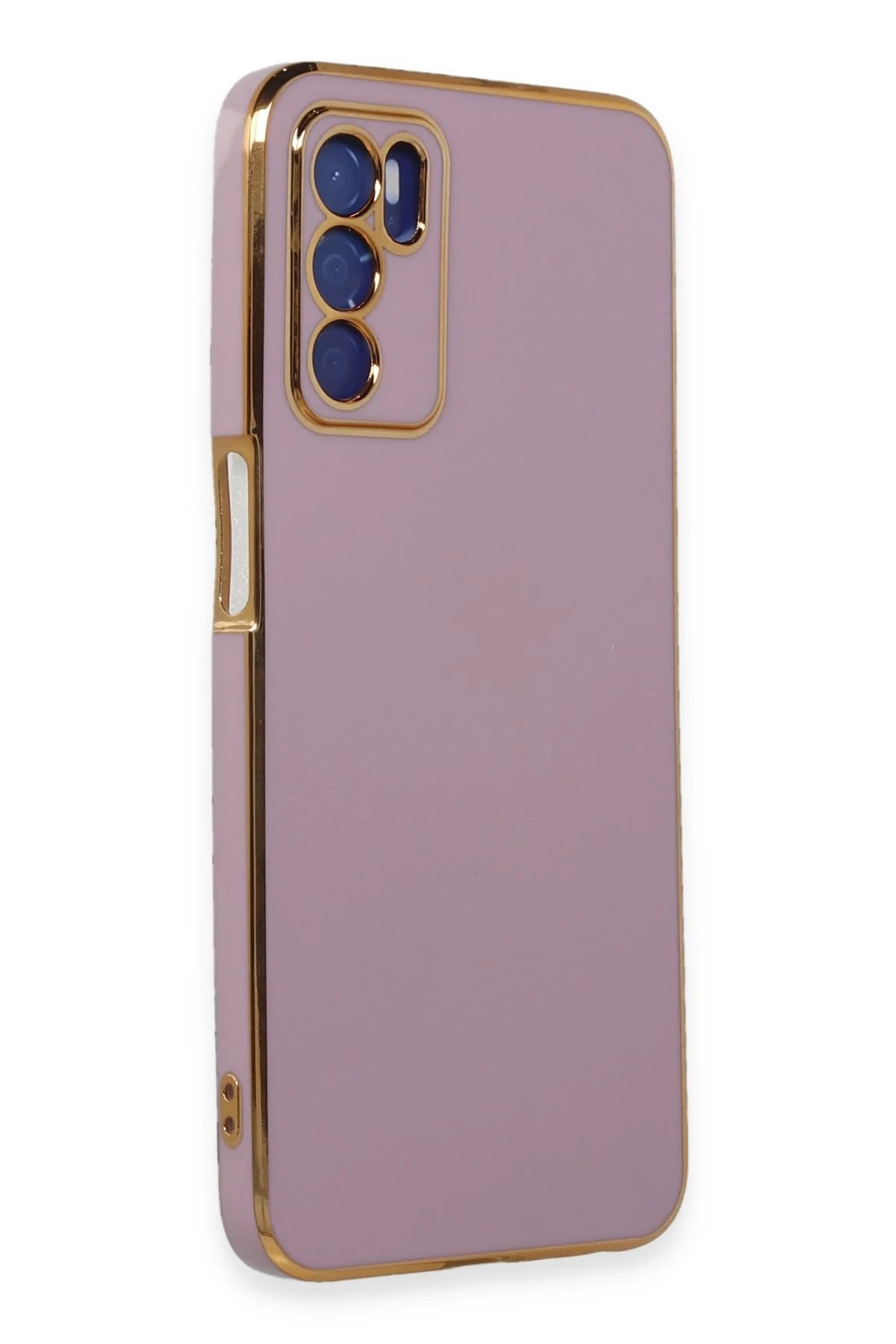 Newface Oppo A16 Kılıf Volet Silikon - Mor