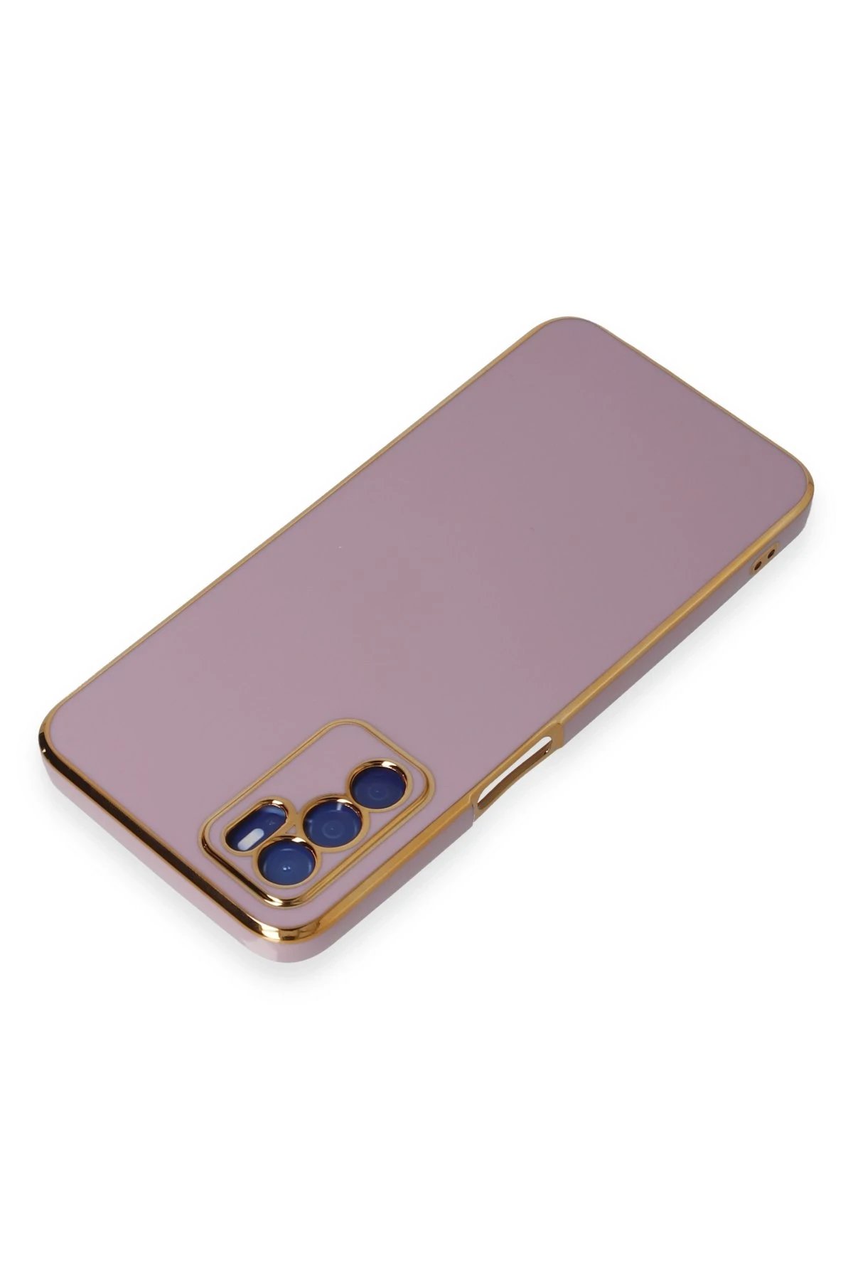 Newface Oppo A16 Kılıf Volet Silikon - Mor