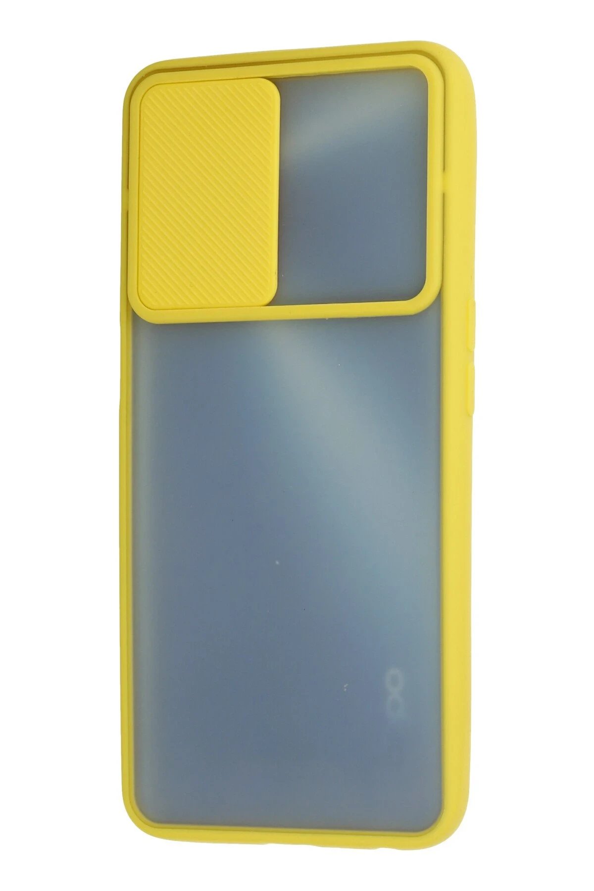 Newface Oppo A16 Kılıf Palm Buzlu Kamera Sürgülü Silikon - Sarı