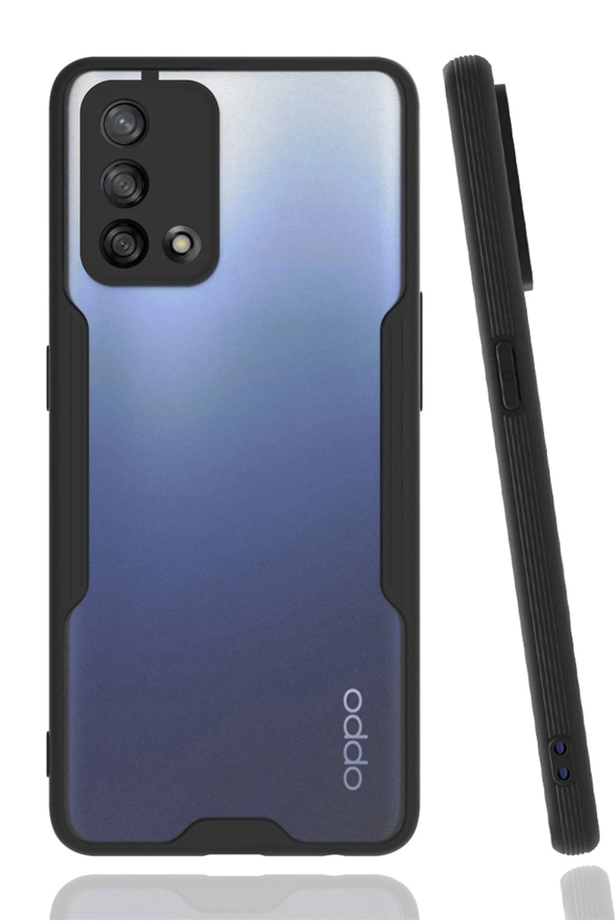 Newface Oppo A74 4G Kılıf Platin Silikon - Siyah