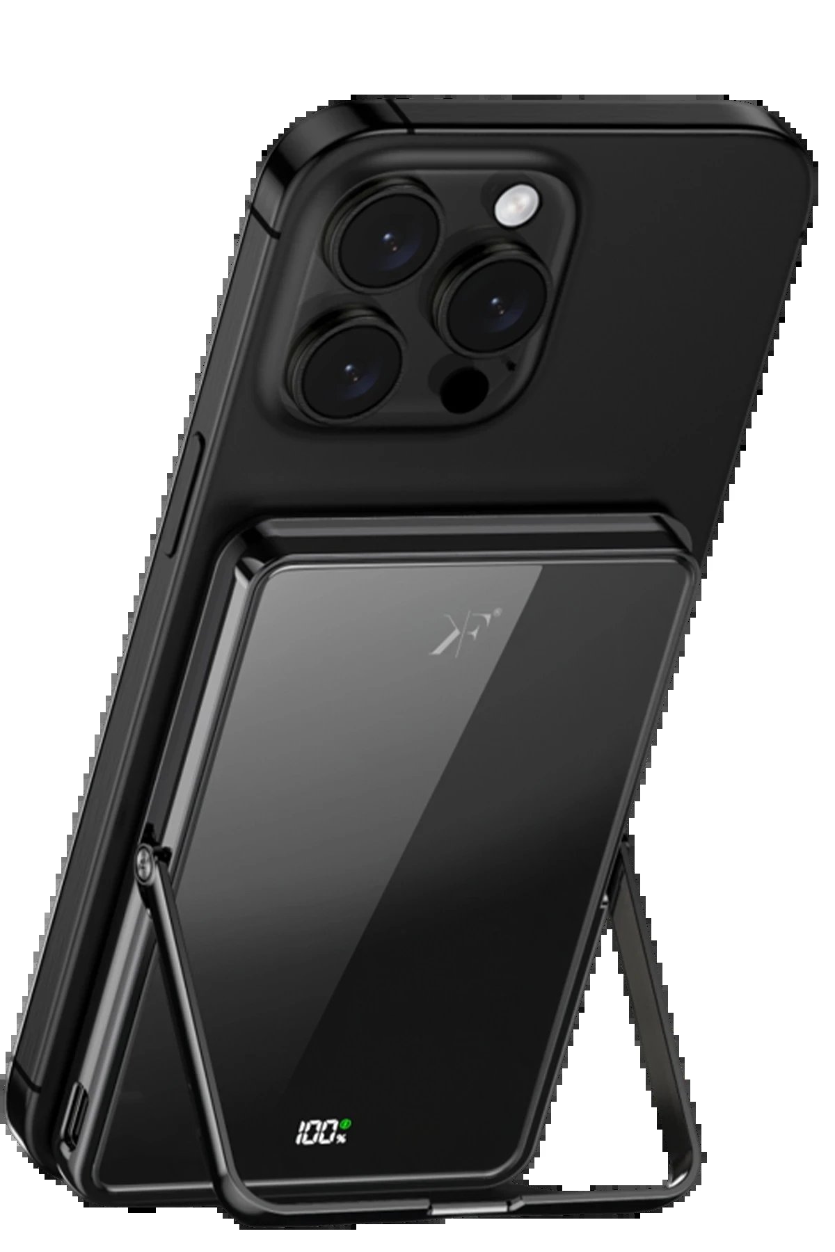 Newface PW580 5.000 mAh 20W Type-C 15W Kablosuz Şarj 3W Saat Şarj ve 5W Kulaklık Şarj Destekli PD Hızlı Şarj Magsafe Powerbank - Siyah