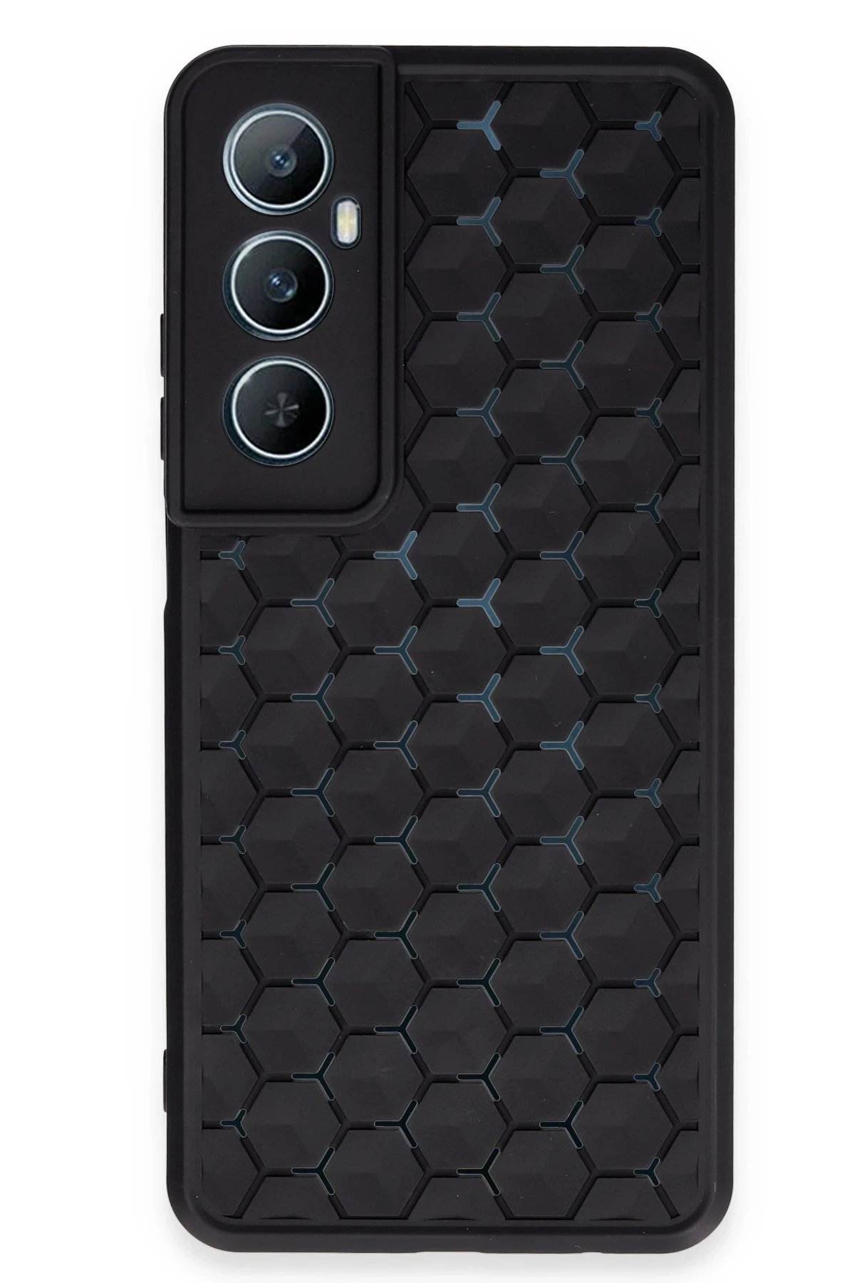 Newface Realme C65 Kılıf Petek Silikon Kapak - Siyah