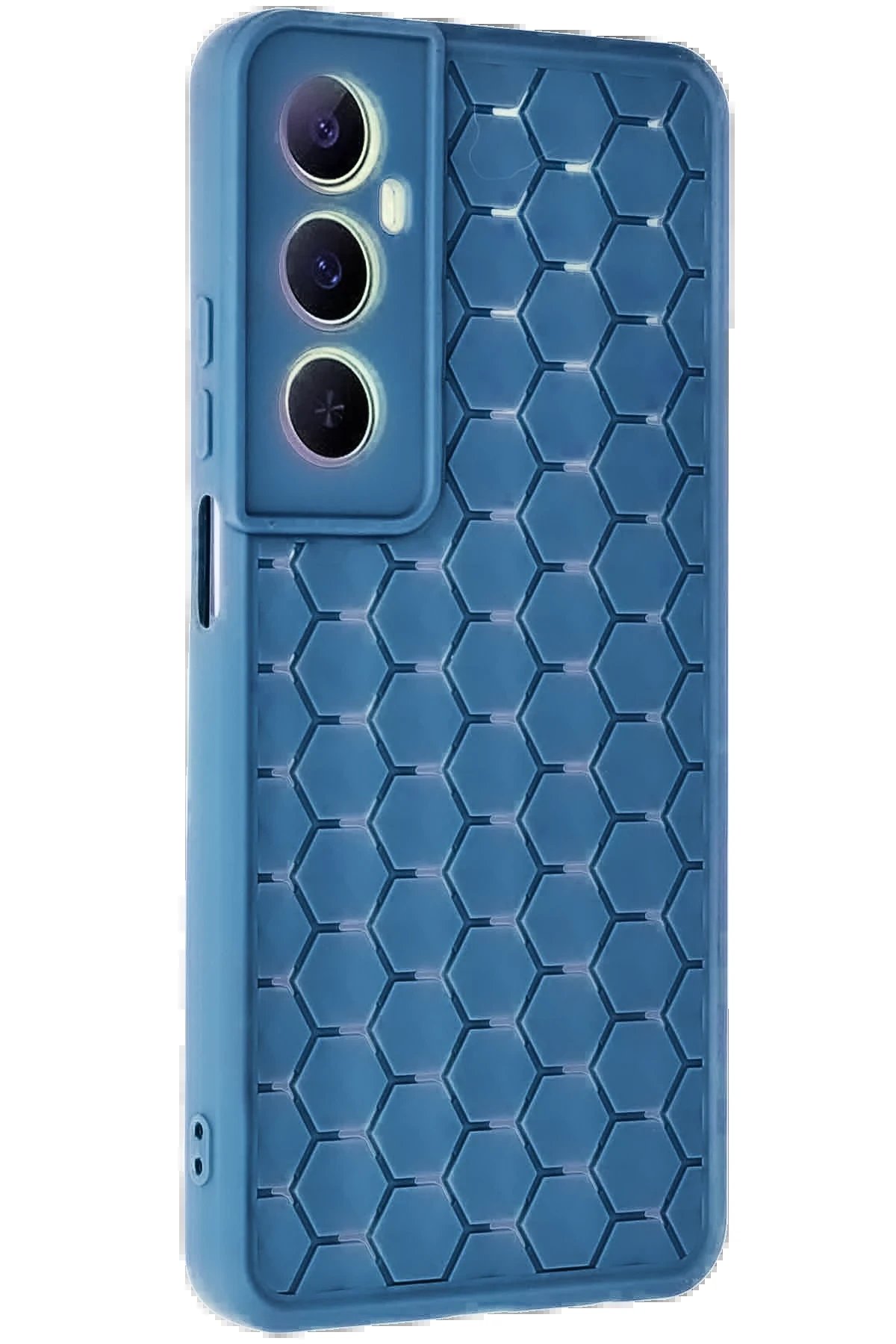 Newface Realme C65 Kılıf Petek Silikon Kapak - Mavi