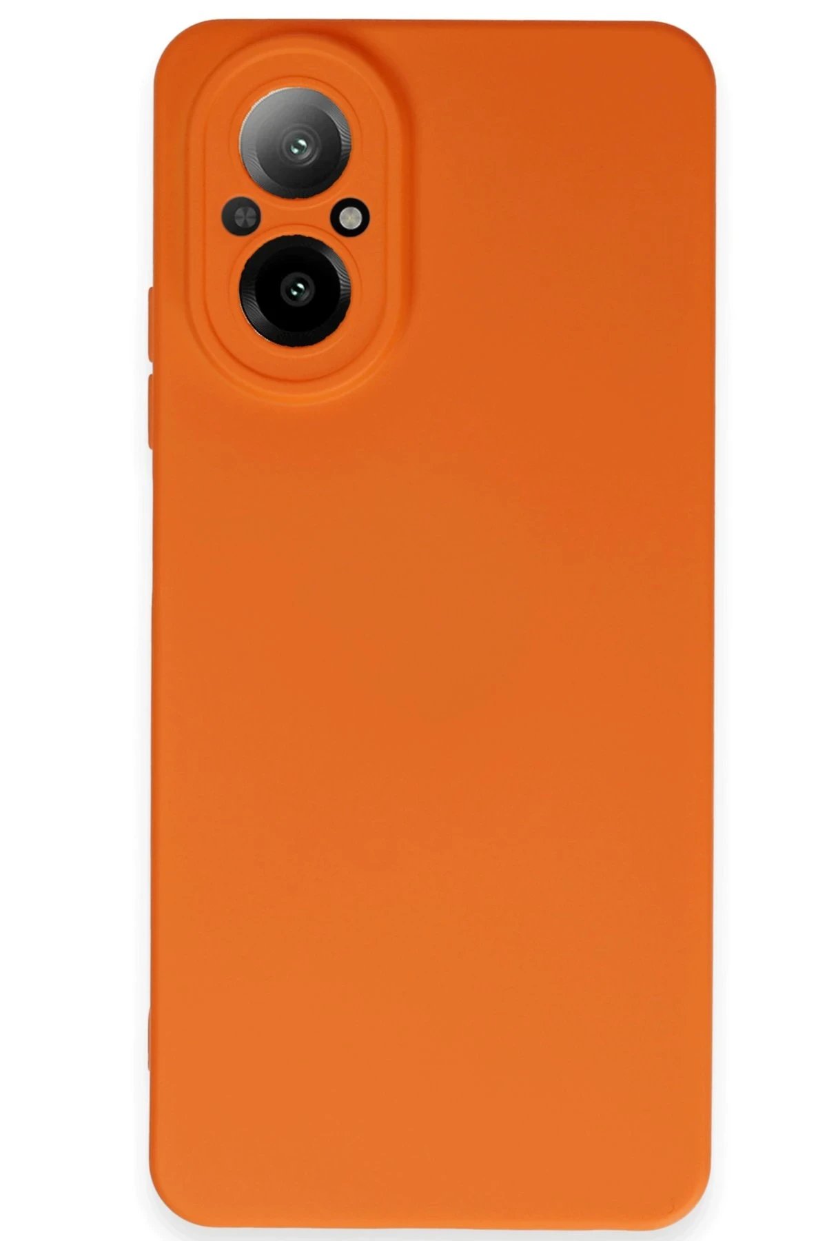 Newface Realme 12 Lite Kılıf Nano içi Kadife Silikon - Turuncu