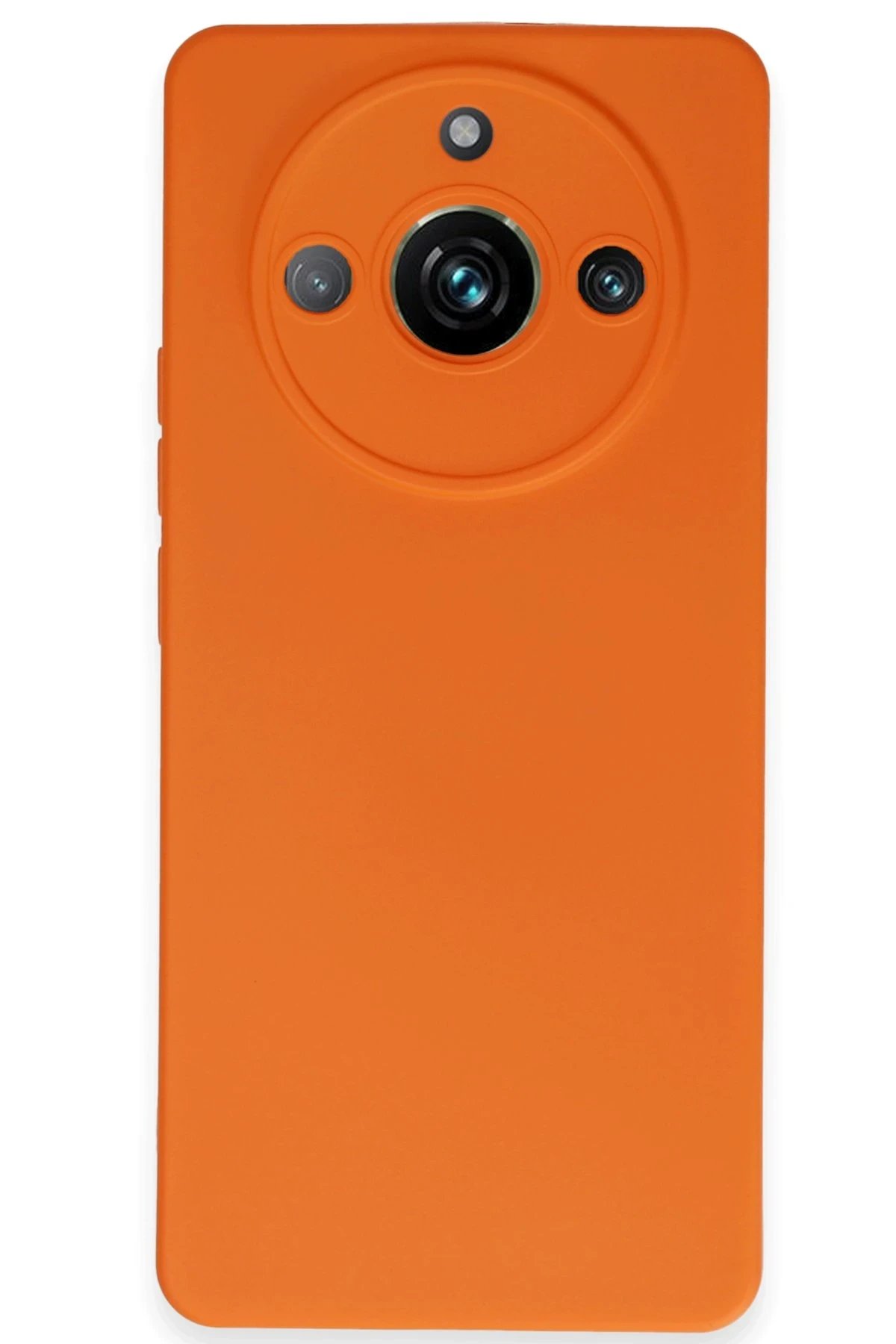 Newface Realme 11 Pro Kılıf Nano içi Kadife Silikon - Turuncu