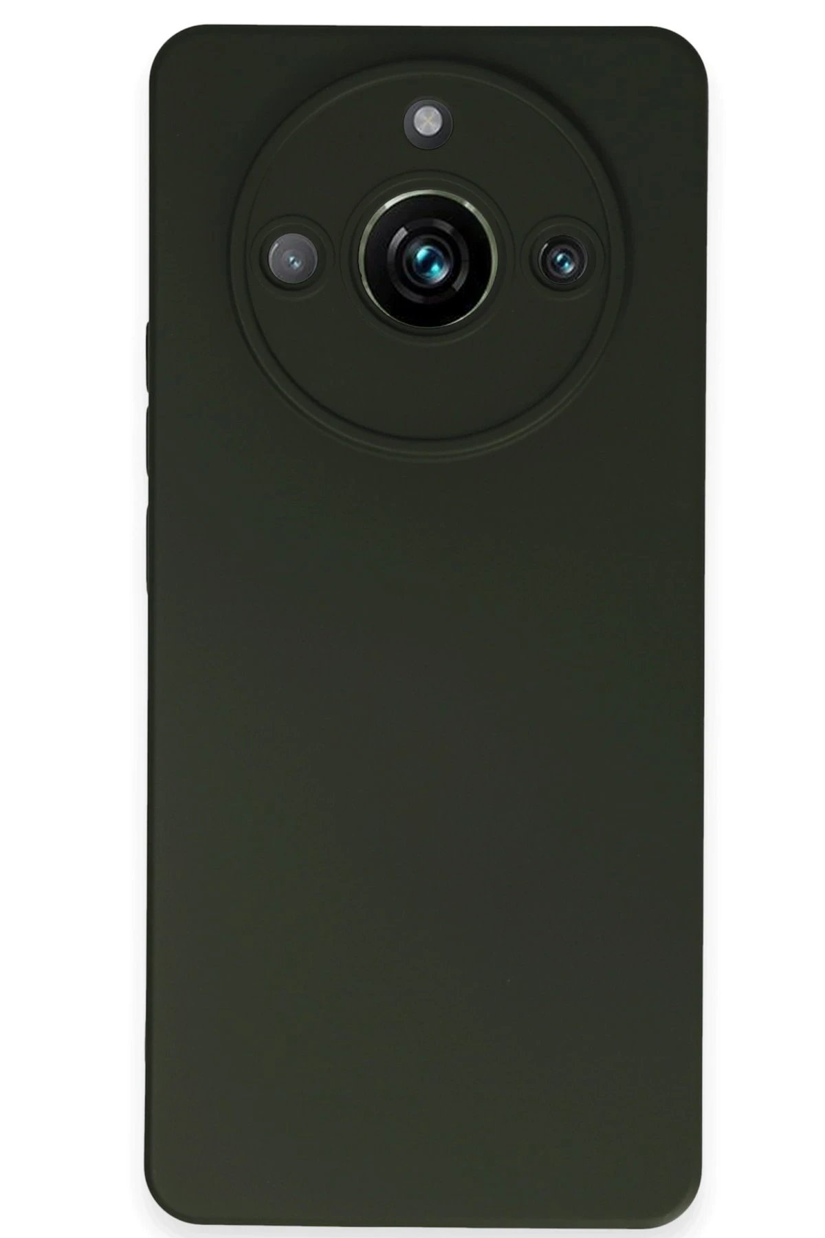 Newface Realme 11 Pro Kılıf Nano içi Kadife Silikon - Koyu Yeşil