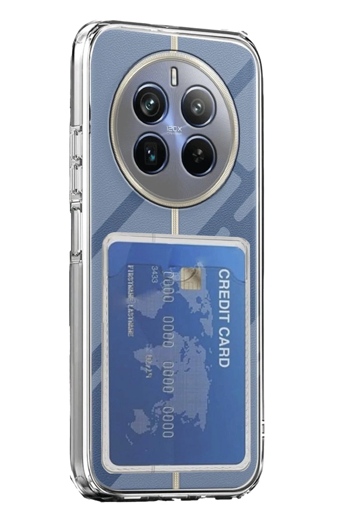 Newface Realme 12 Pro Kılıf Kart Şeffaf Silikon - Şeffaf