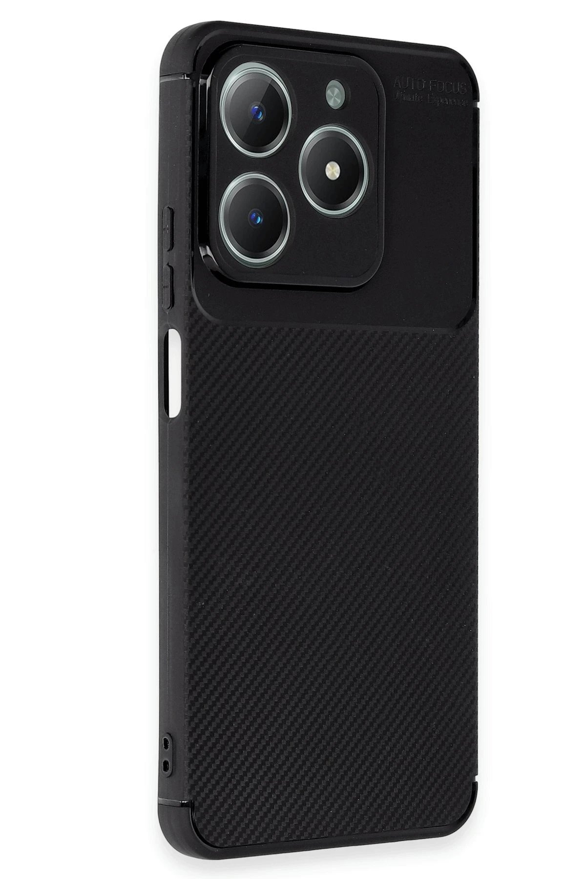 Newface Realme C61 Kılıf Auto Focus Karbon Kapak - Siyah