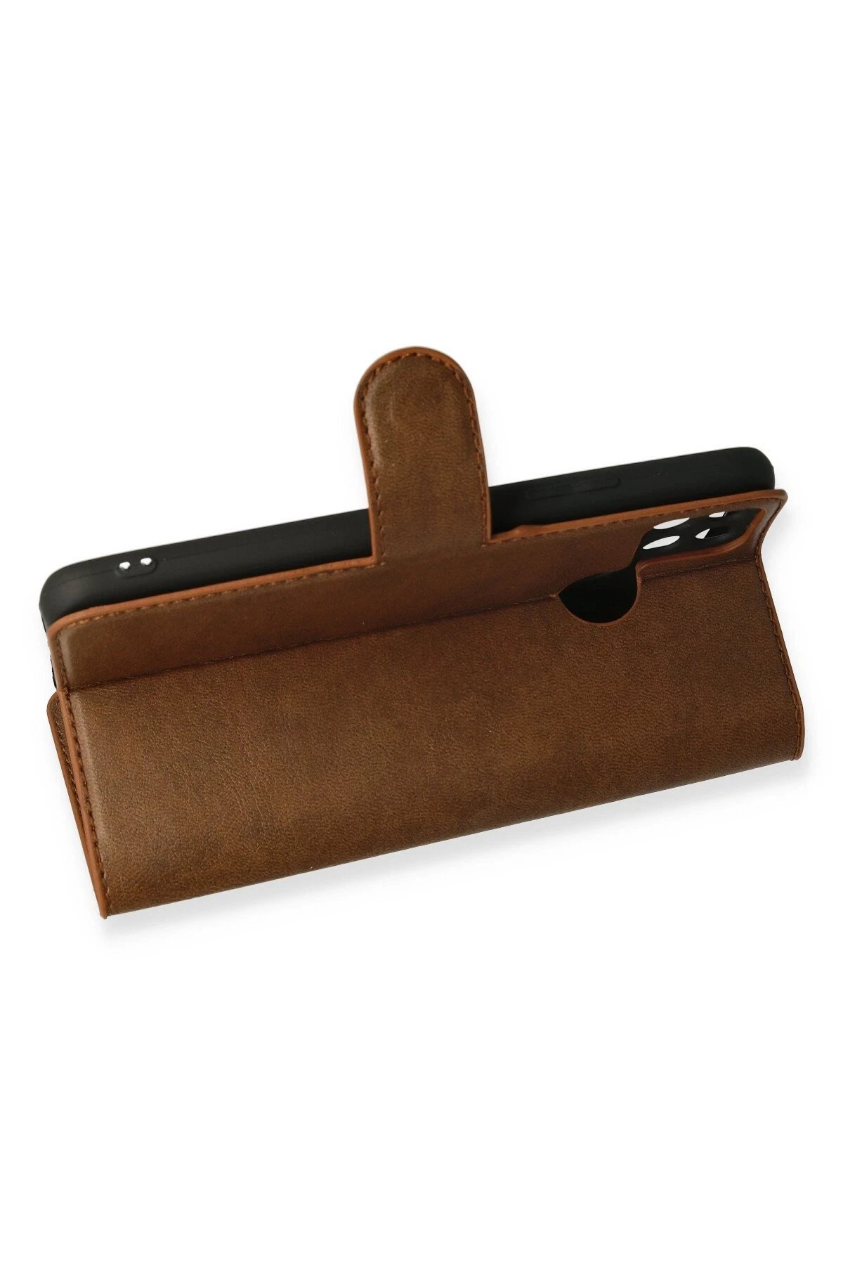 Newface Realme C25 Kılıf Trend S Plus Kapaklı Kılıf - Taba