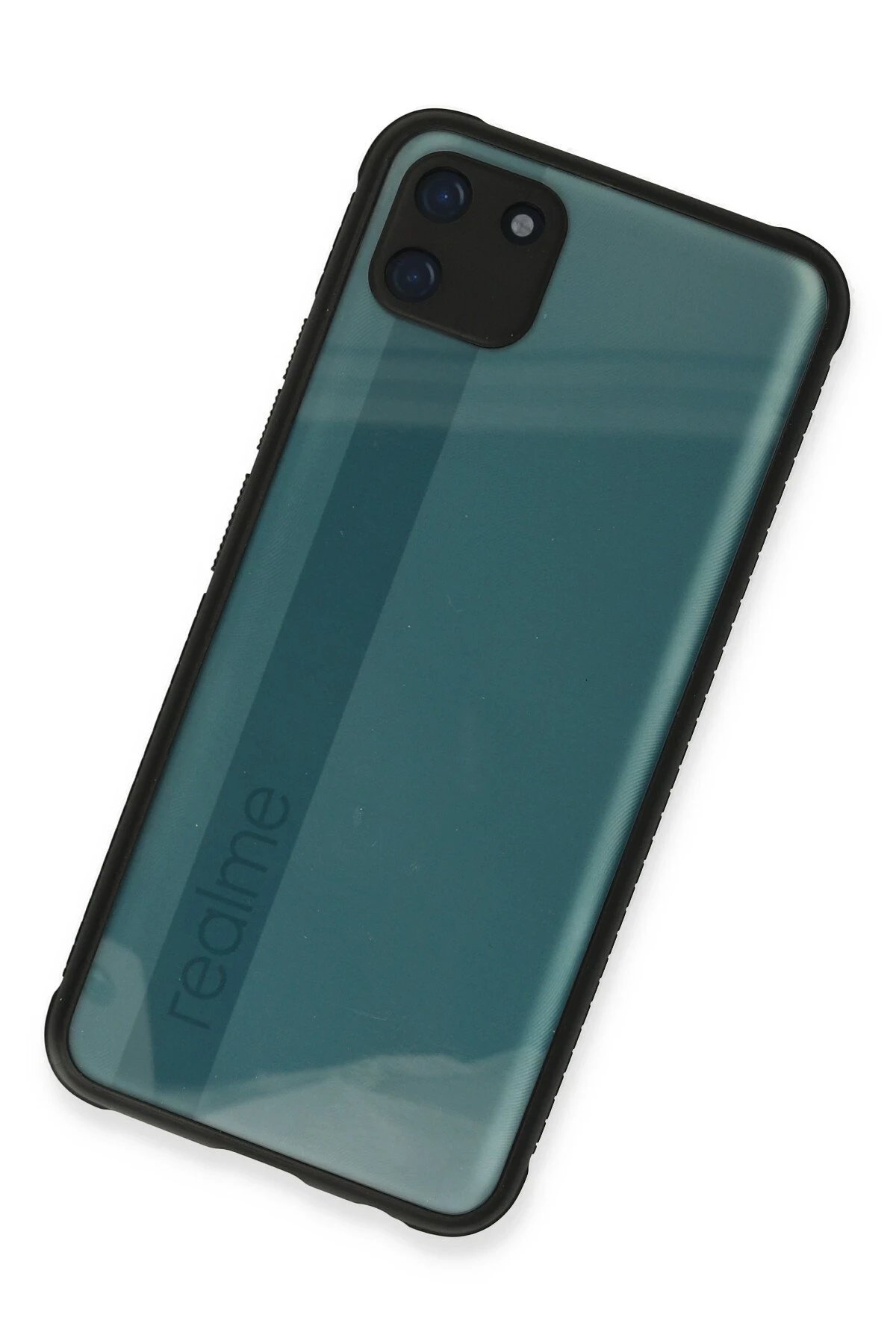 Newface Realme C11 Kılıf Miami Şeffaf Silikon - Siyah