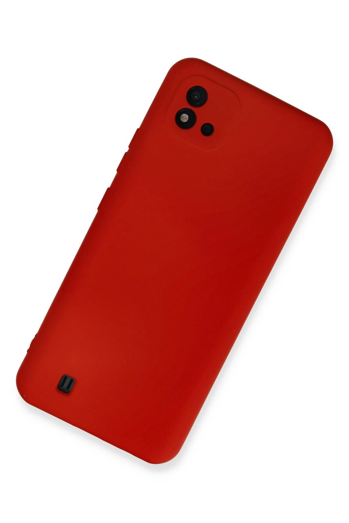 Newface Realme C11 2021 Kılıf Nano içi Kadife Silikon - Kırmızı