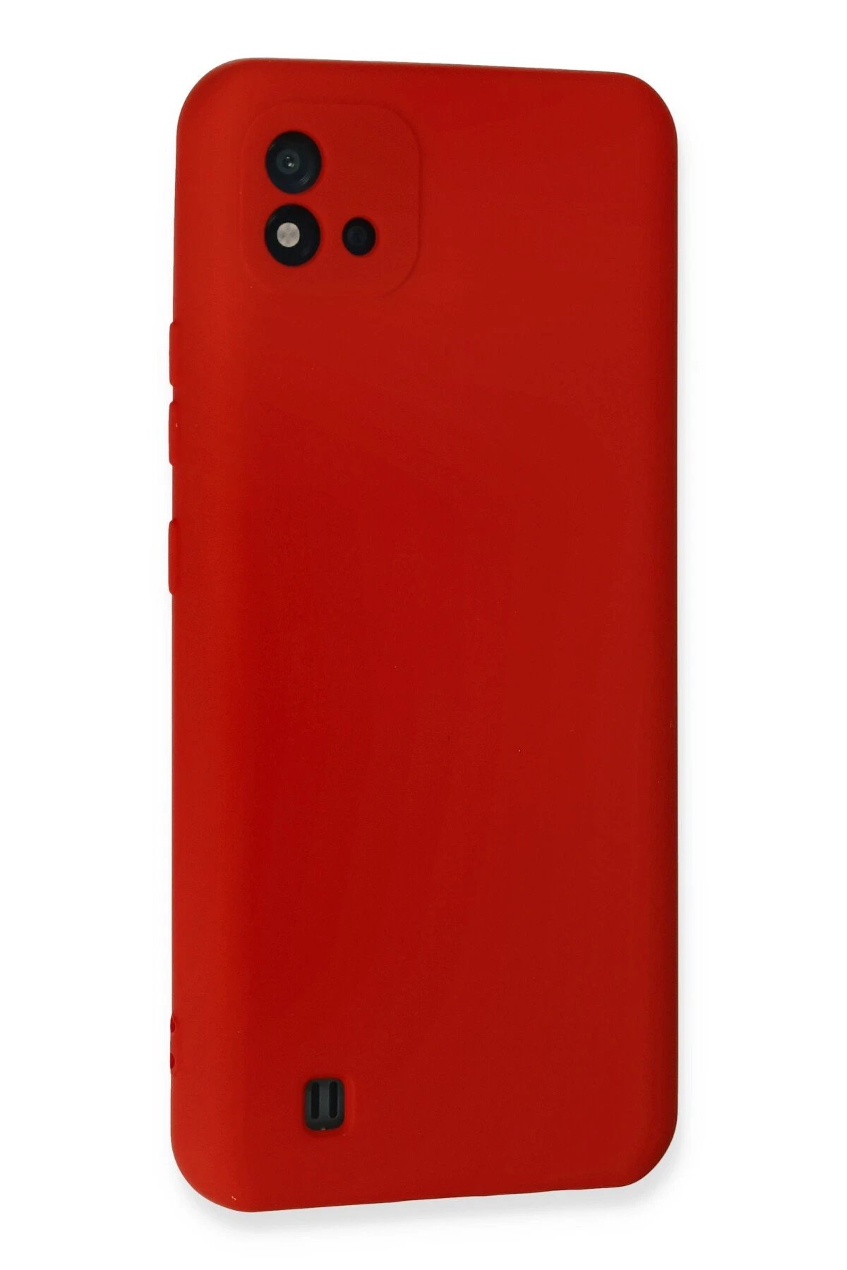 Newface Realme C11 2021 Kılıf Nano içi Kadife Silikon - Kırmızı