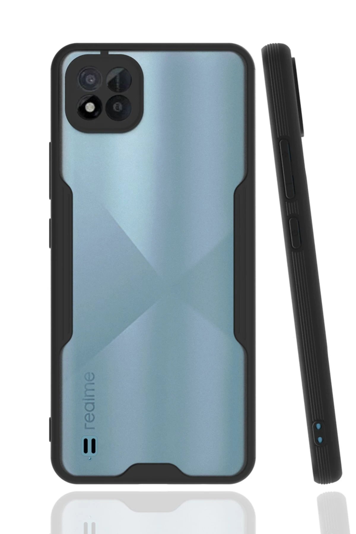 Newface Realme C11 2021 Kılıf Platin Silikon - Siyah