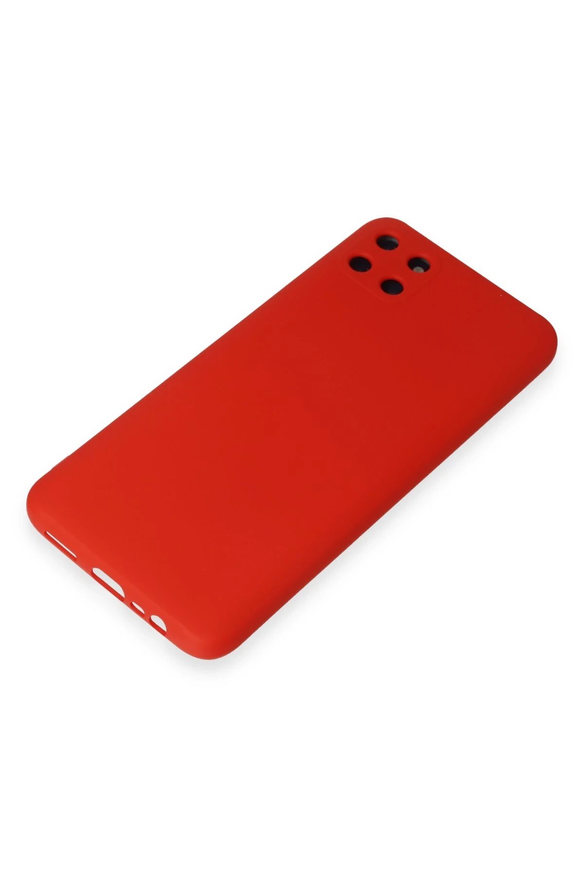 Newface Realme C11 Kılıf Nano içi Kadife Silikon - Kırmızı