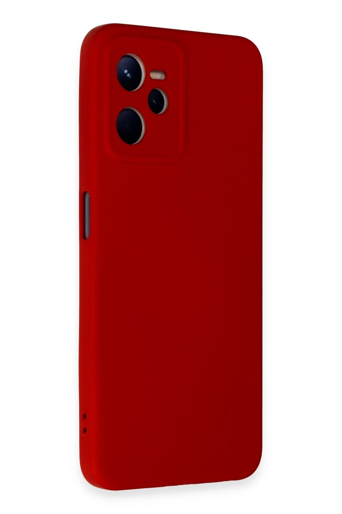 Newface Realme C35 Kılıf Nano içi Kadife Silikon - Kırmızı