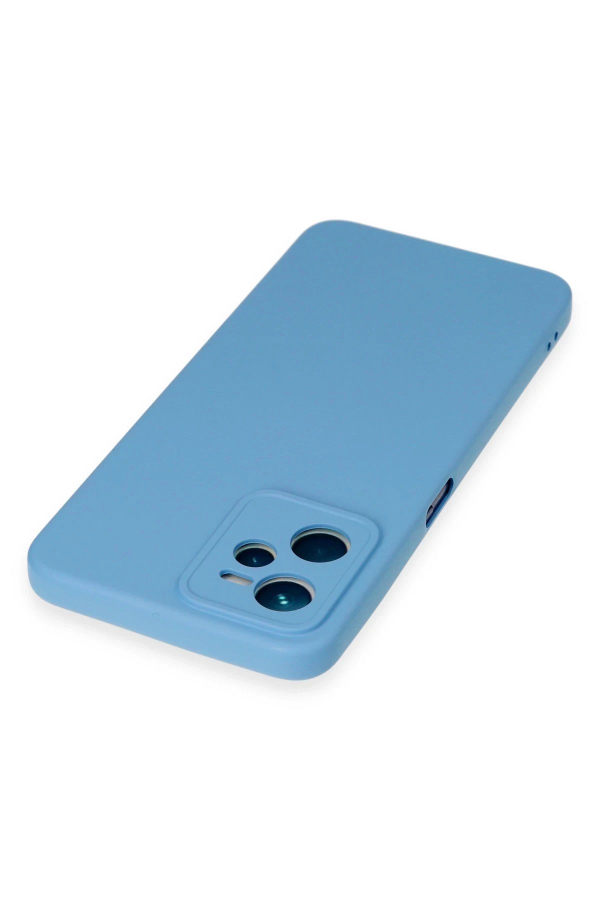 Newface Realme C35 Kılıf Nano içi Kadife Silikon - Mavi