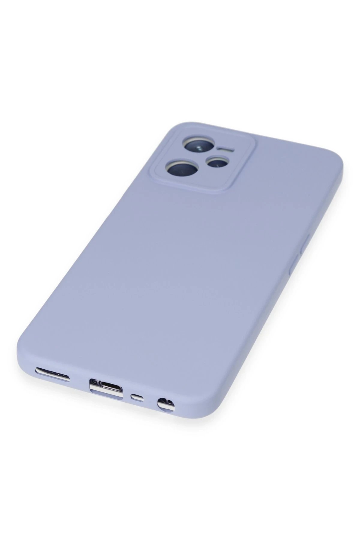 Newface Realme C35 Kılıf Nano içi Kadife Silikon - Lila