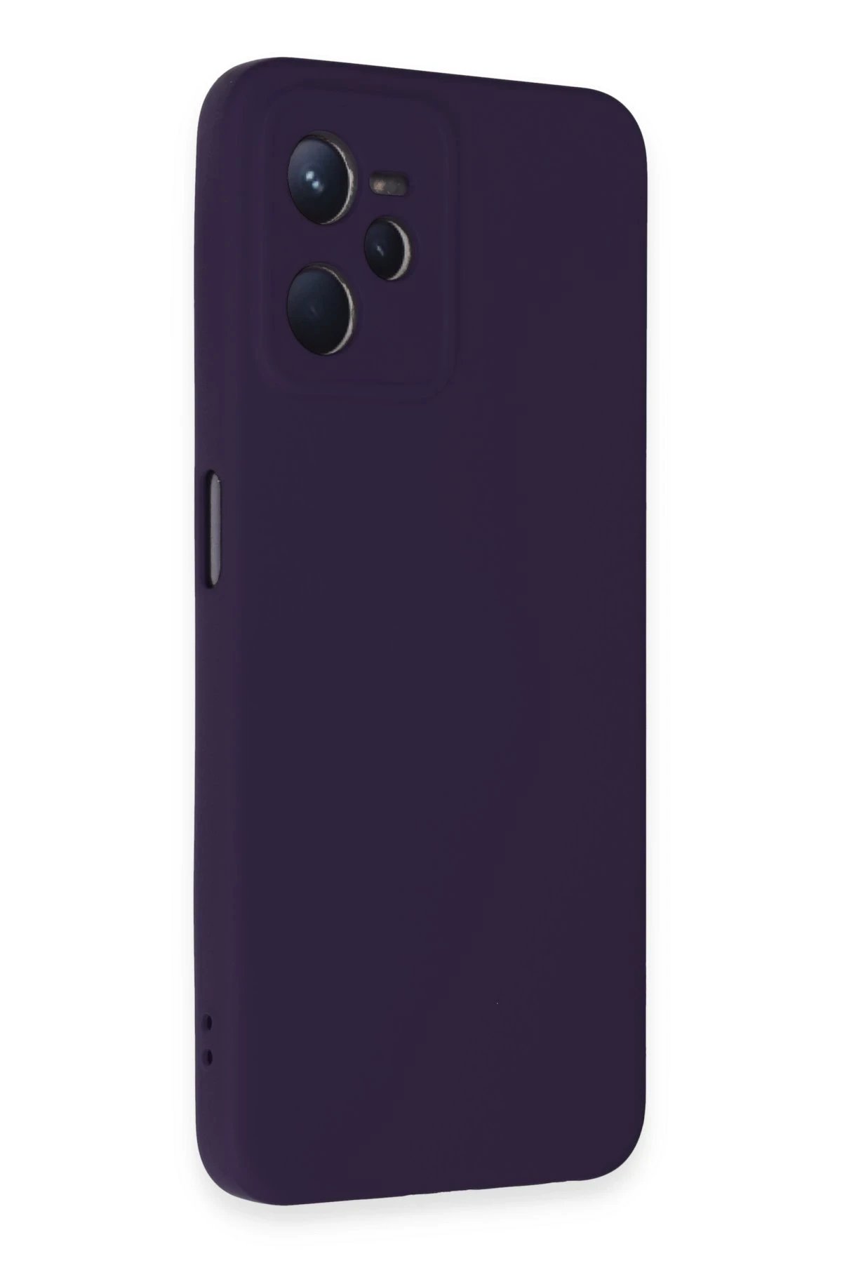 Newface Realme C35 Kılıf Nano içi Kadife Silikon - Mor