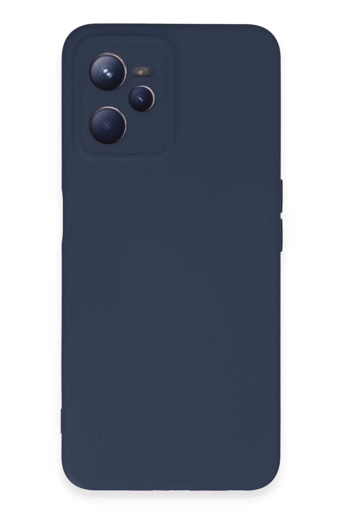 Newface Realme C35 Kılıf Nano içi Kadife Silikon - Lacivert