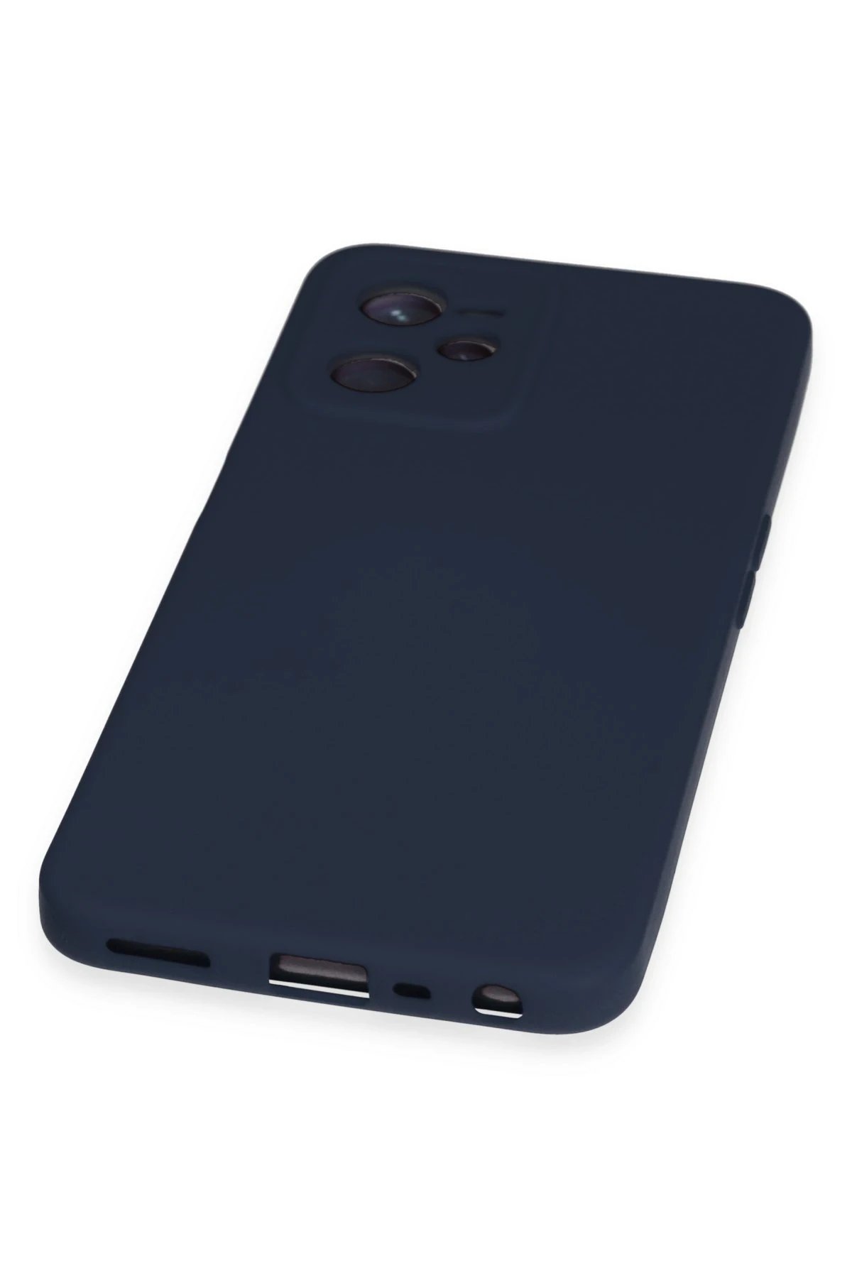 Newface Realme C35 Kılıf Nano içi Kadife Silikon - Lacivert