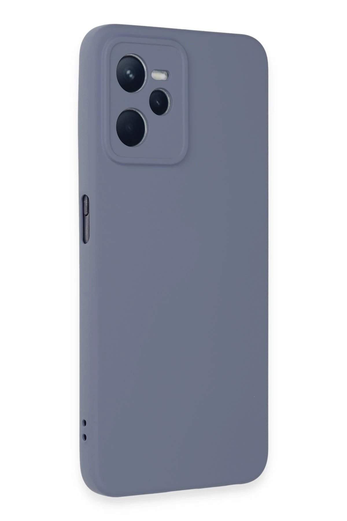 Newface Realme C35 Kılıf Nano içi Kadife Silikon - Gri