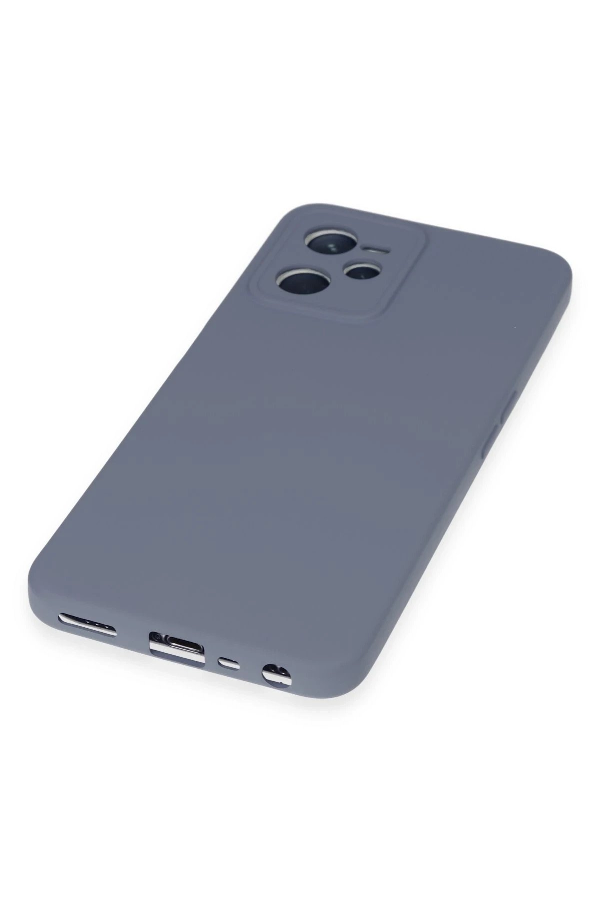 Newface Realme C35 Kılıf Nano içi Kadife Silikon - Gri