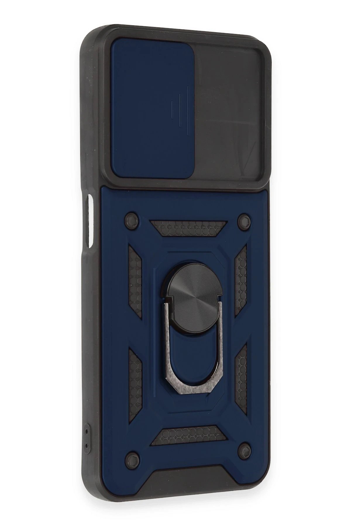 Newface Realme C35 Kılıf Pars Lens Yüzüklü Silikon - Lacivert