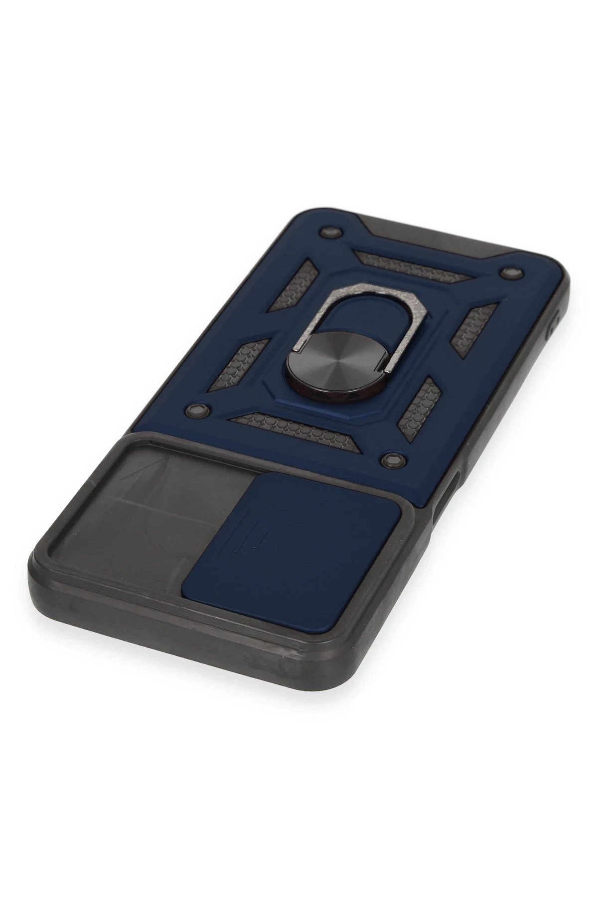 Newface Realme C35 Kılıf Pars Lens Yüzüklü Silikon - Lacivert