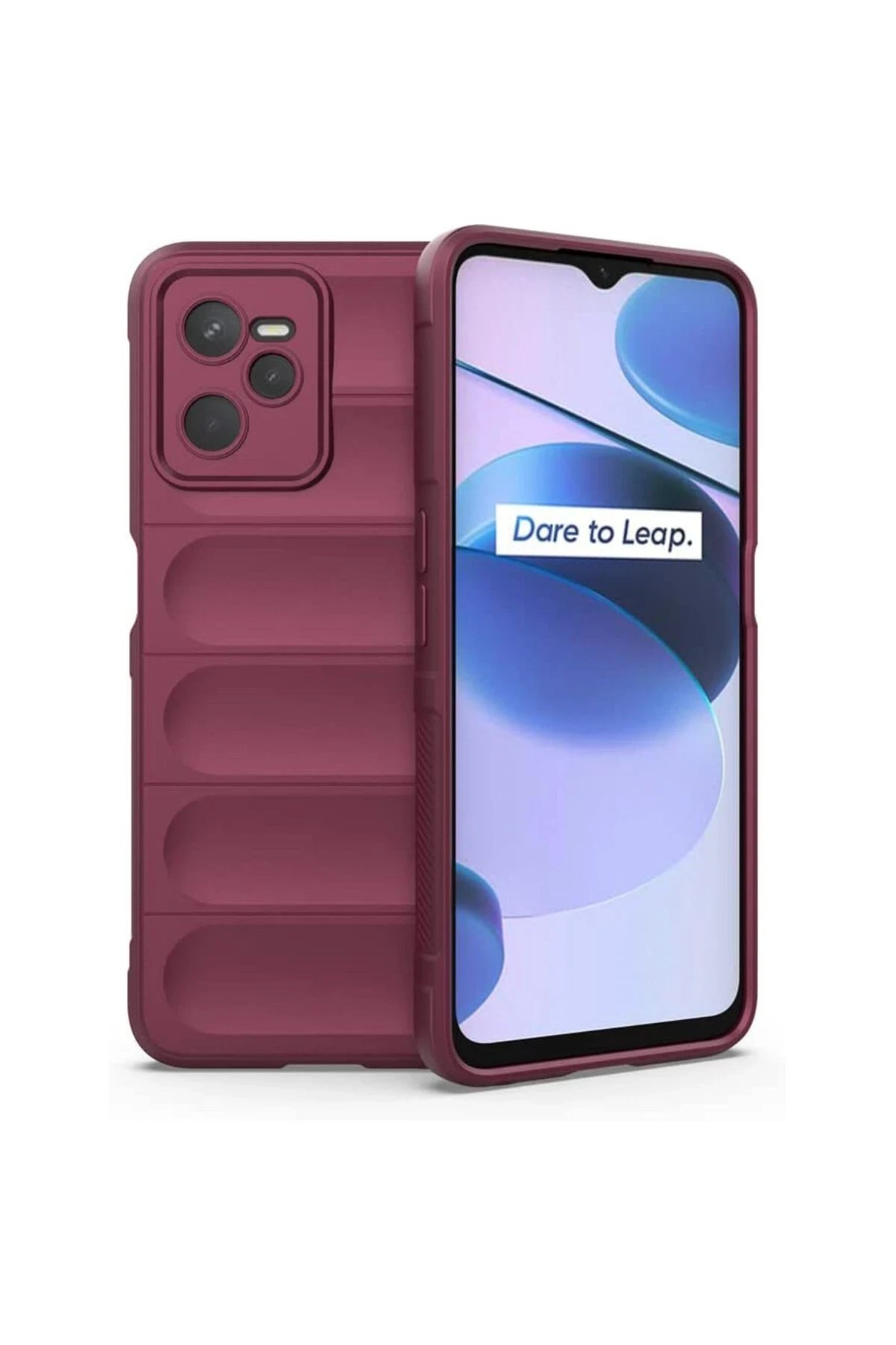 Newface Realme C35 Kılıf Optimum Silikon - Bordo