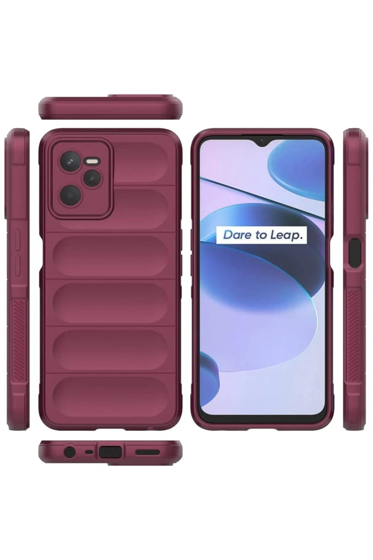 Newface Realme C35 Kılıf Optimum Silikon - Bordo