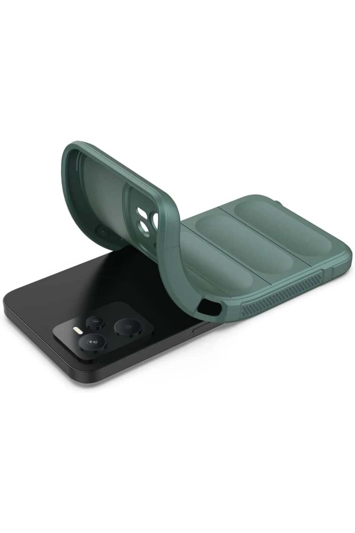 Newface Realme C35 Kılıf Optimum Silikon - Koyu Yeşil