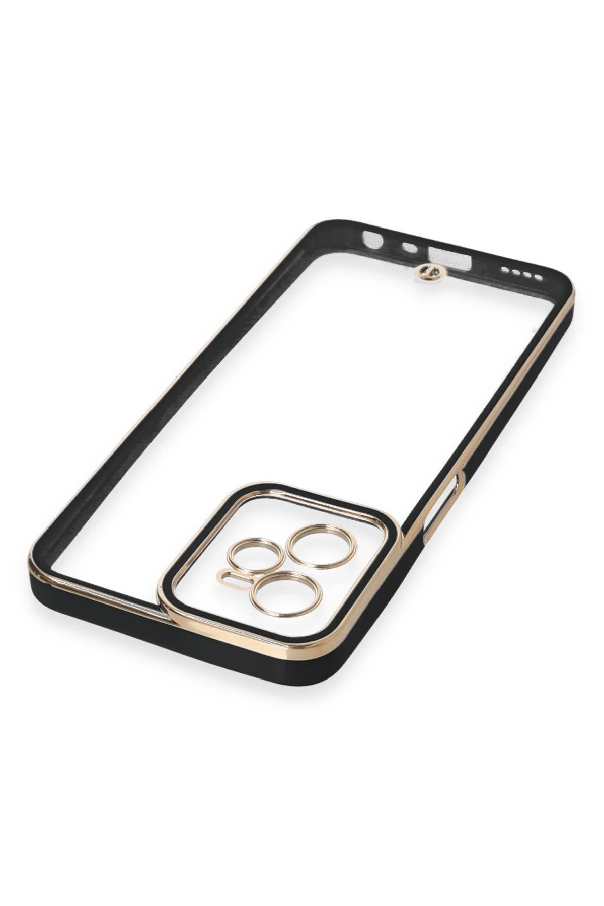 Newface Realme C35 Kılıf Liva Lens Silikon - Siyah