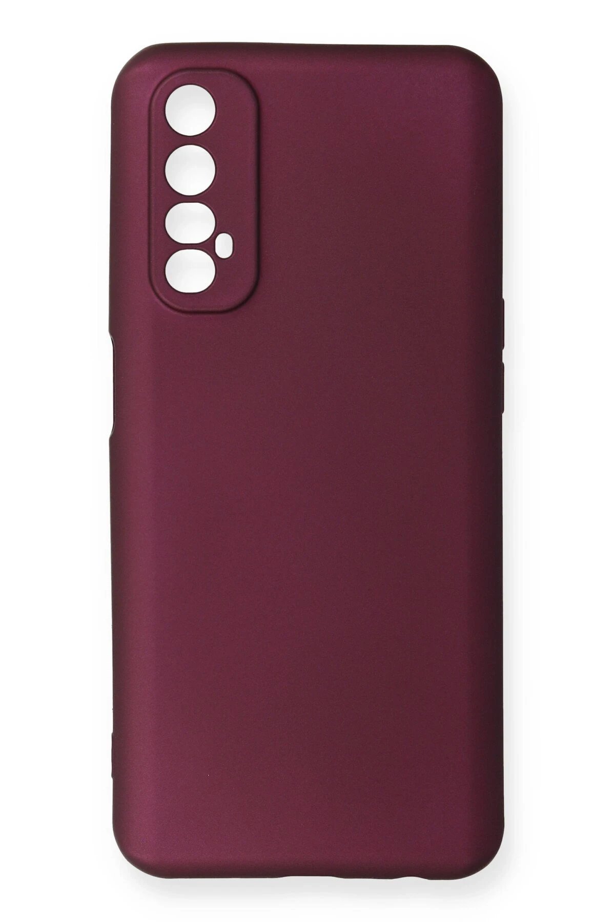 Newface Realme 7 Kılıf First Silikon - Mürdüm