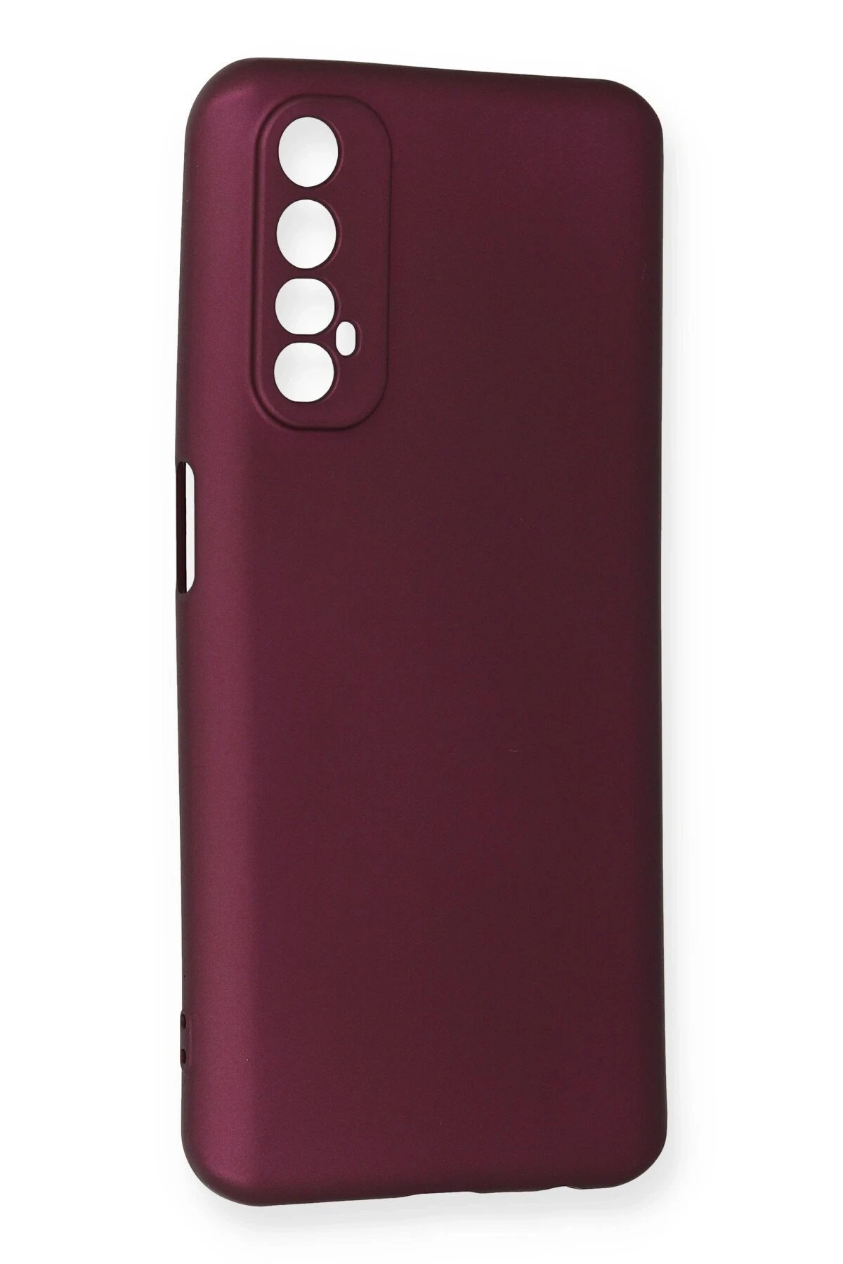 Newface Realme 7 Kılıf First Silikon - Mürdüm