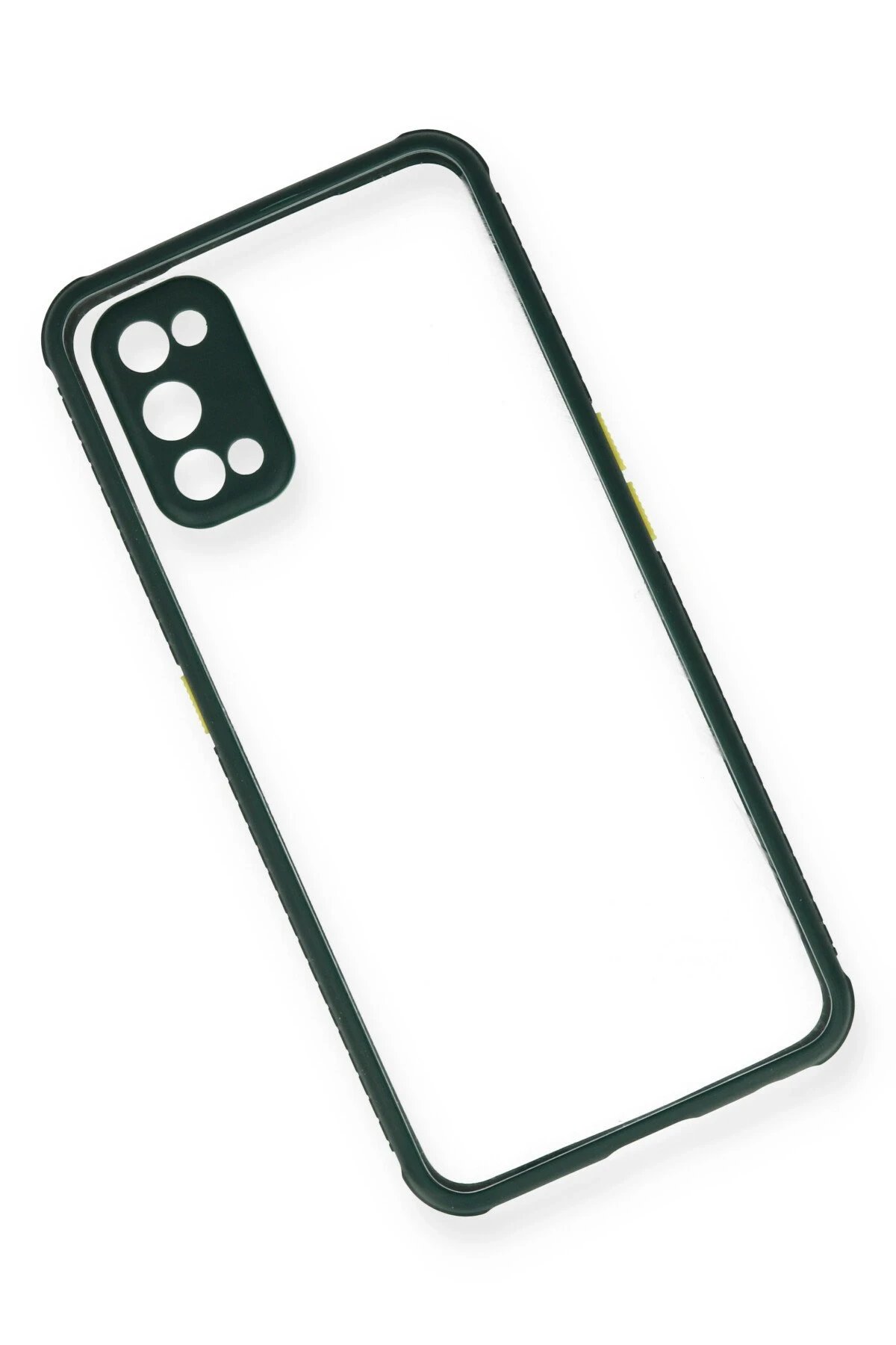 Newface Realme 7 Pro Kılıf Miami Şeffaf Silikon - Koyu Yeşil