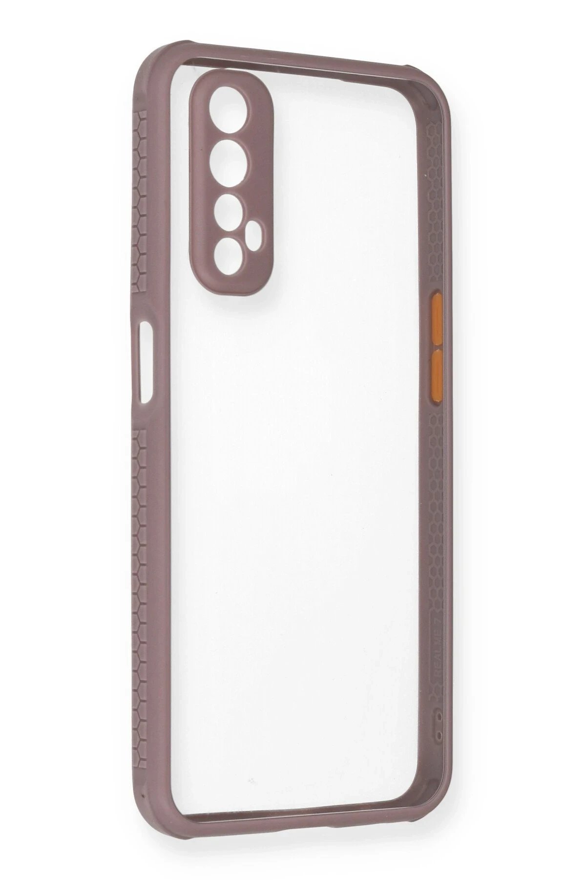 Newface Realme 7 Kılıf Miami Şeffaf Silikon - Açık Mor