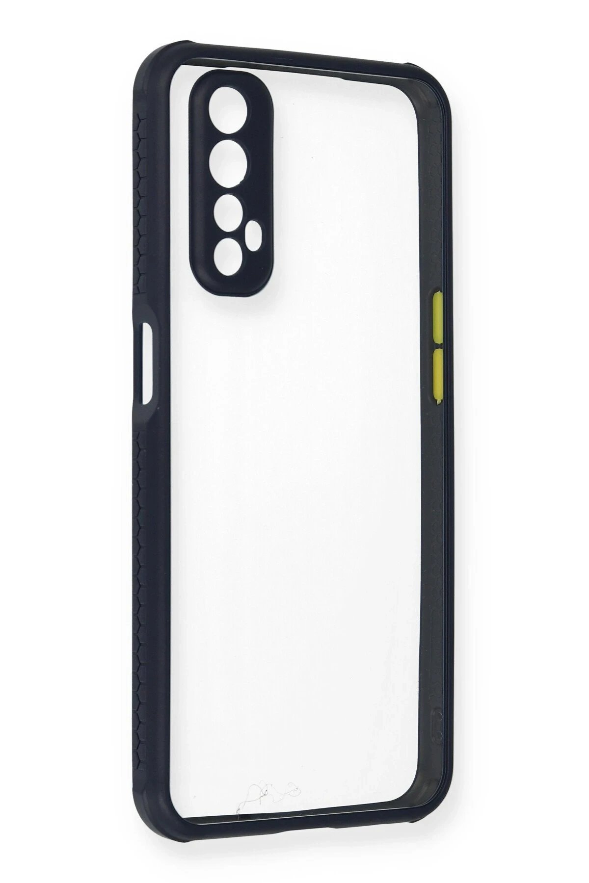 Newface Realme 7 Kılıf Miami Şeffaf Silikon - Lacivert