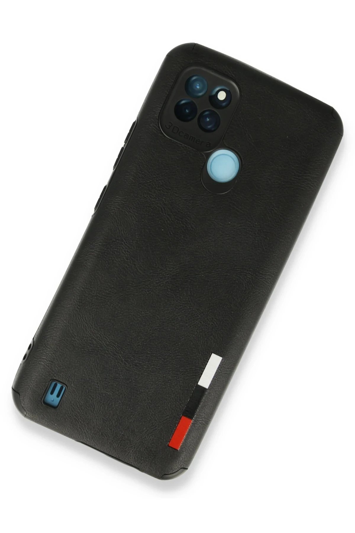 Newface Realme C25Y Kılıf Loop Deri Silikon - Siyah