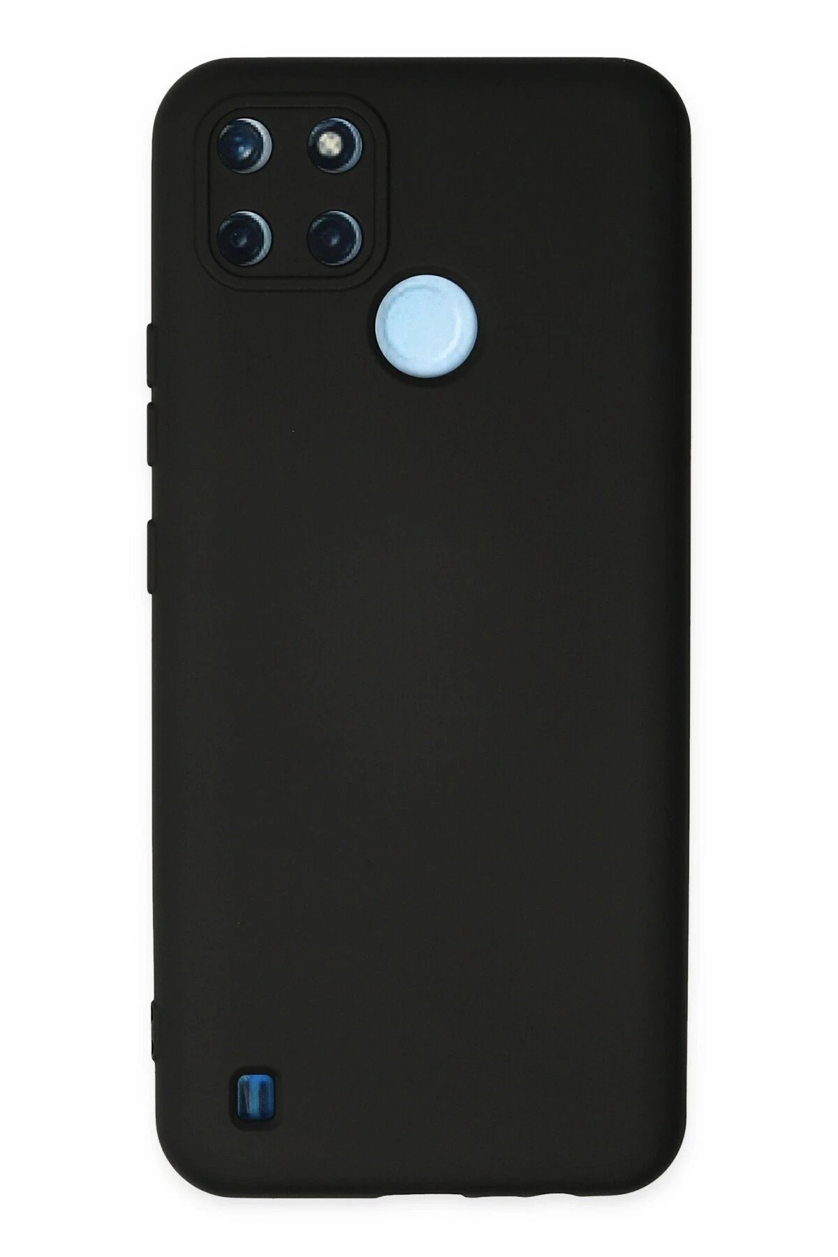 Newface Realme C25Y Kılıf Nano içi Kadife Silikon - Siyah