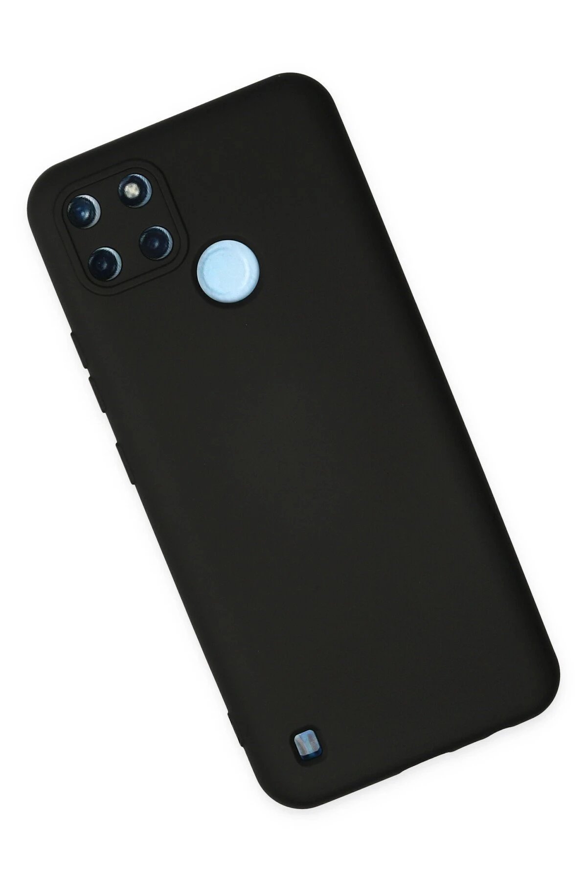 Newface Realme C25Y Kılıf Nano içi Kadife Silikon - Siyah