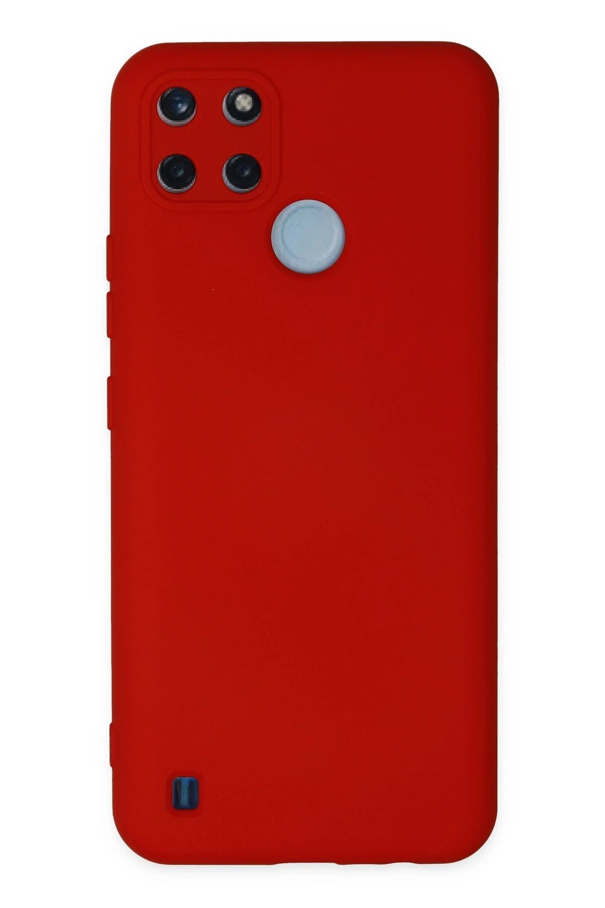 Newface Realme C25Y Kılıf Nano içi Kadife Silikon - Kırmızı