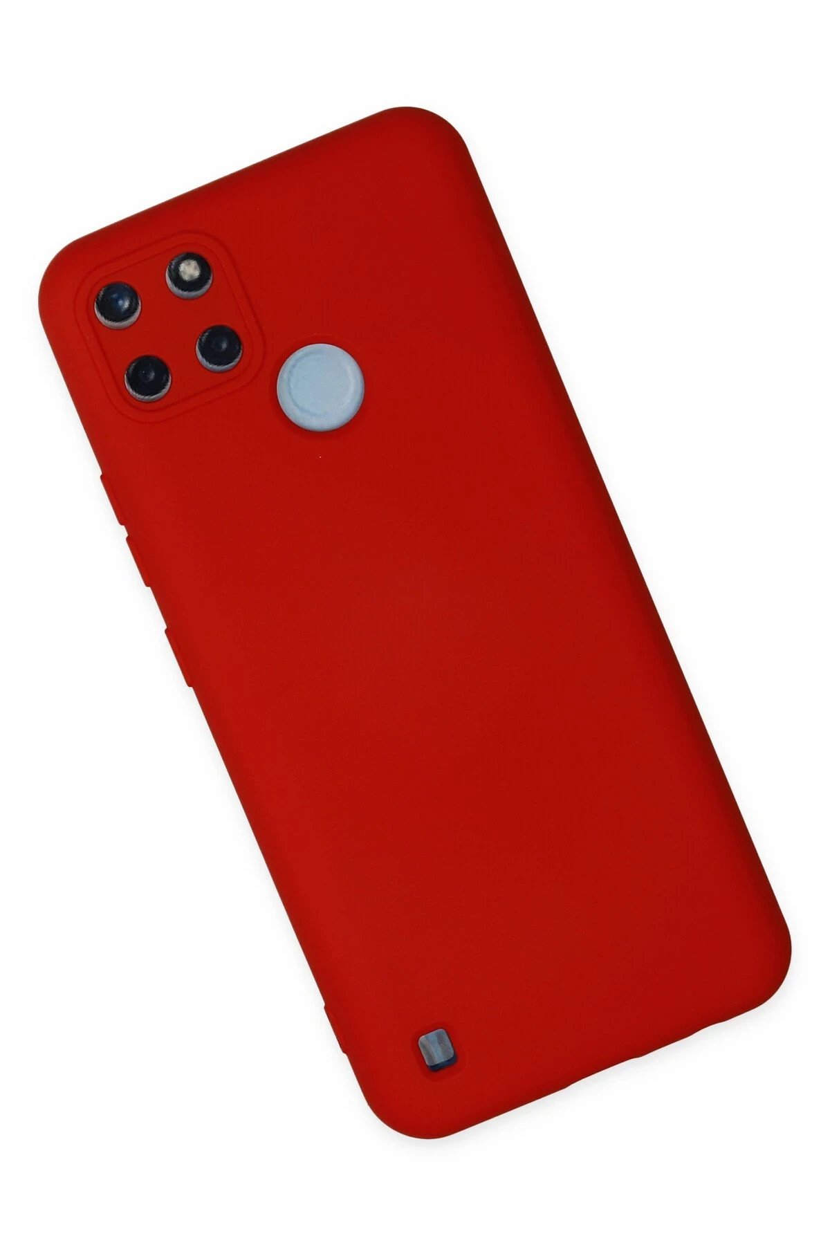 Newface Realme C25Y Kılıf Nano içi Kadife Silikon - Kırmızı