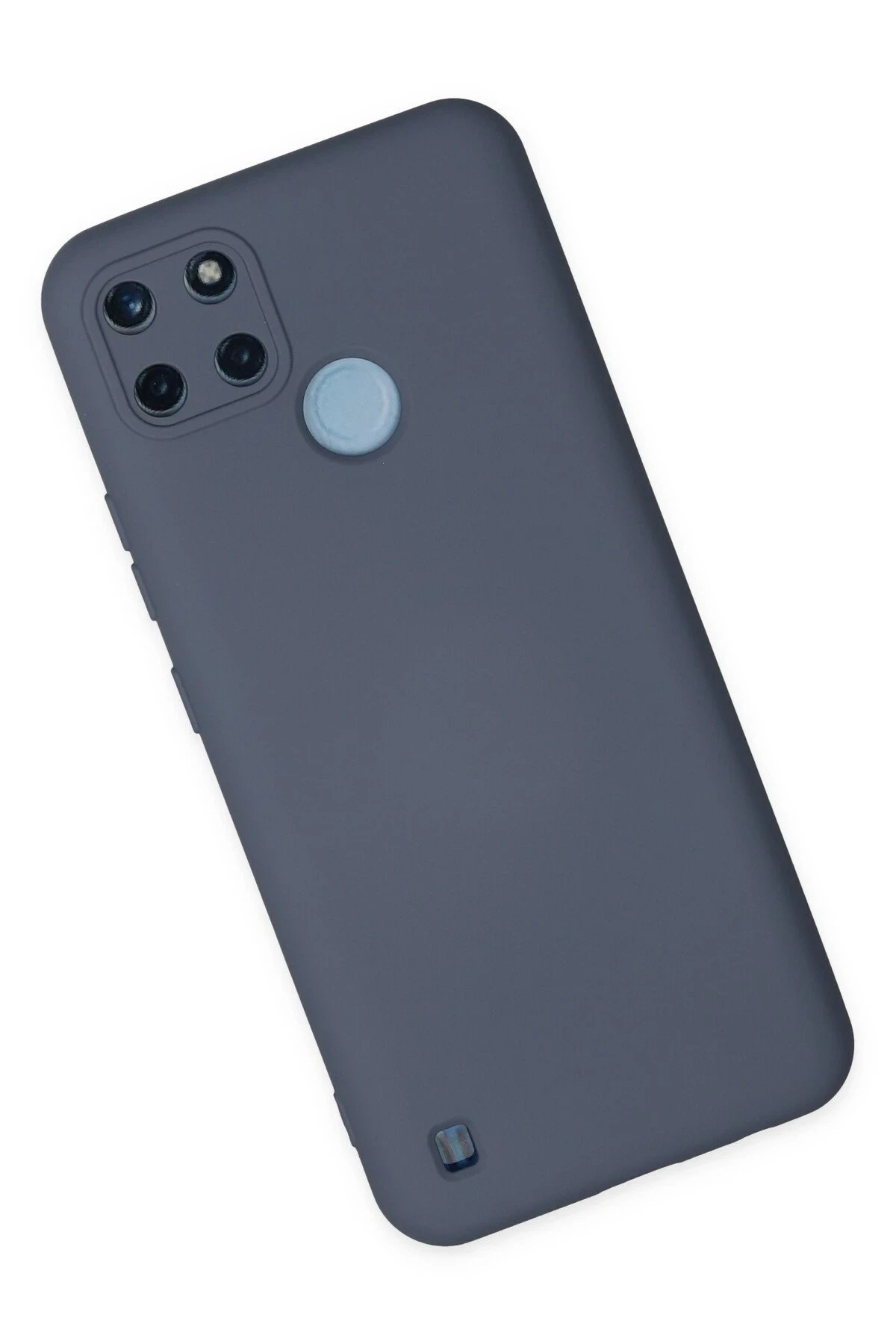 Newface Realme C25Y Kılıf Nano içi Kadife Silikon - Gri