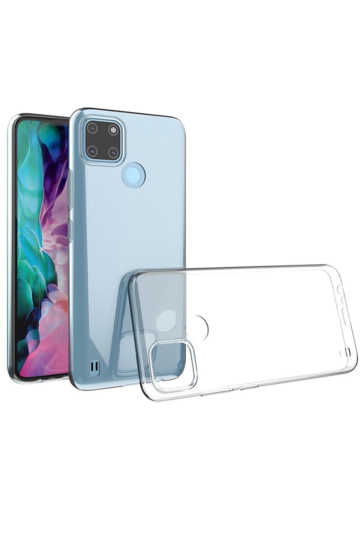 Newface Realme C25Y Kılıf Lüx Şeffaf Silikon