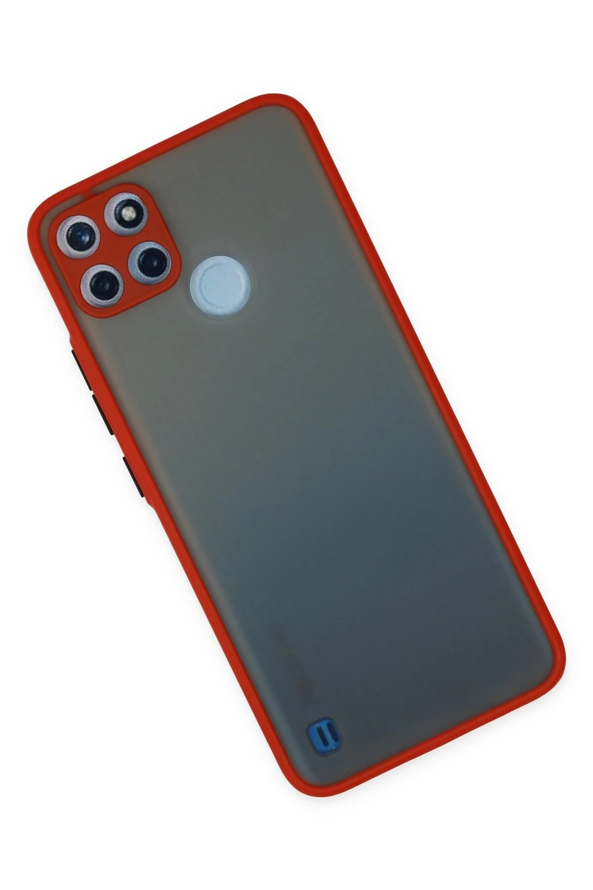 Newface Realme C21Y Kılıf Montreal Silikon Kapak - Kırmızı