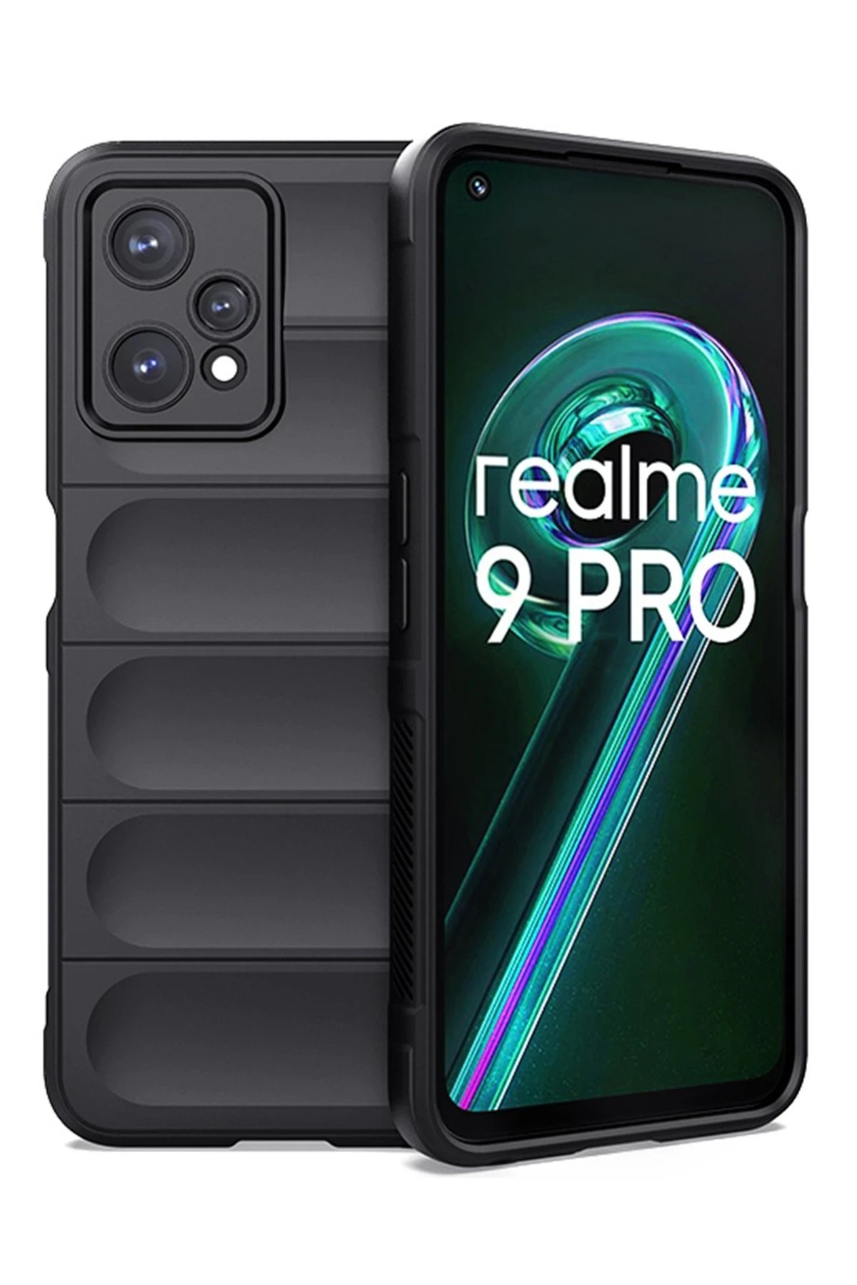Newface Realme 9 Pro 5G Kılıf Optimum Silikon - Siyah